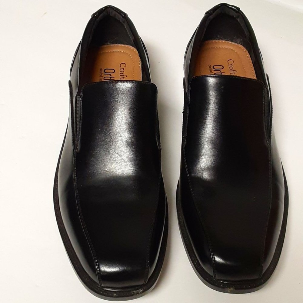 Croft Barrow Mens Black Dress Loafers Shoe 9M